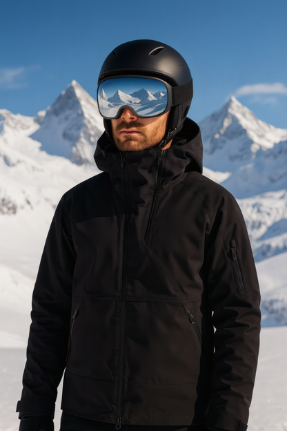 Arctic King Ski jacket Sleek Gray Ski Jacket – Modern Asymmetrical Design for Winter Sports